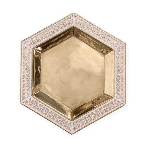 BASKETWEAVE SERVING TRAY - 35294