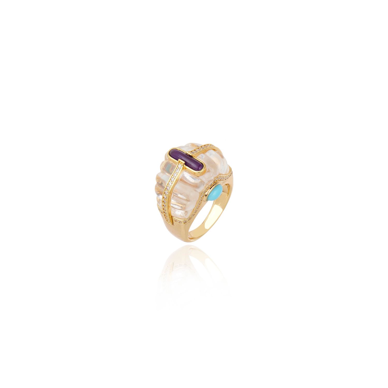Amaru Ring Clear Gold