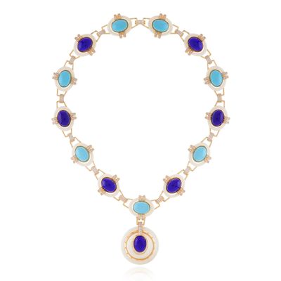 Machu Picchu Necklace Amethyst Gold