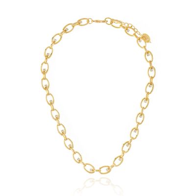 Lucia Crystal Necklace Gold