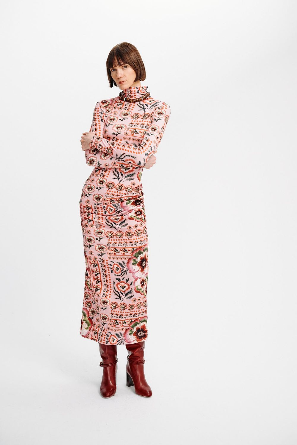 Sacha Dress Antique Floral Blush