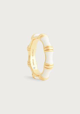 Bamboo Enameled Ring