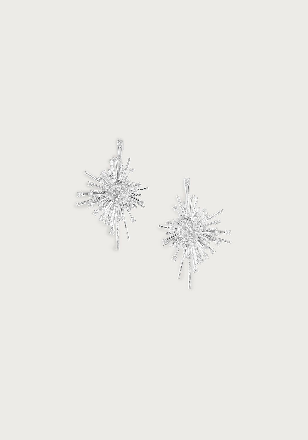 Celeste Statement Earrings, Silver