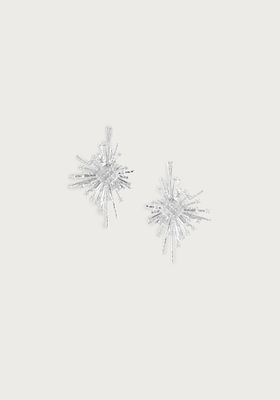 Celeste Statement Earrings, Silver