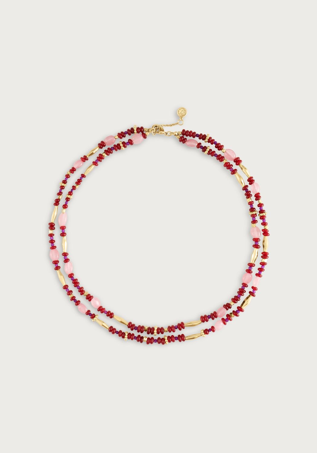 Milos Beaded Necklace - Lilac