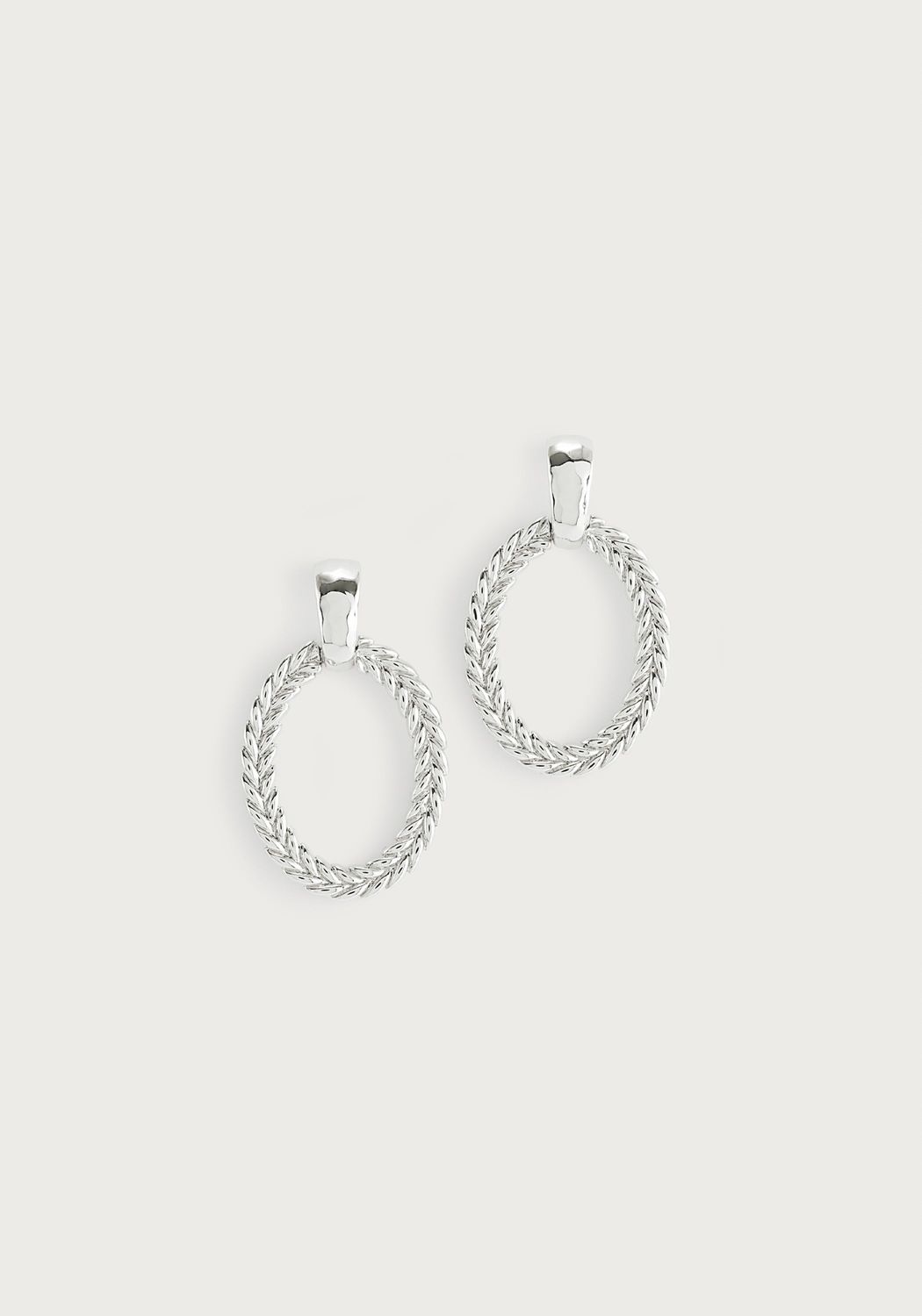 Cheval Ring Earrings, Silver