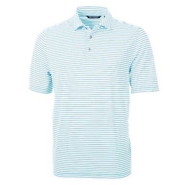 Cutter &amp; Buck Virtue Eco Pique Stripe Recycled Mens Polo