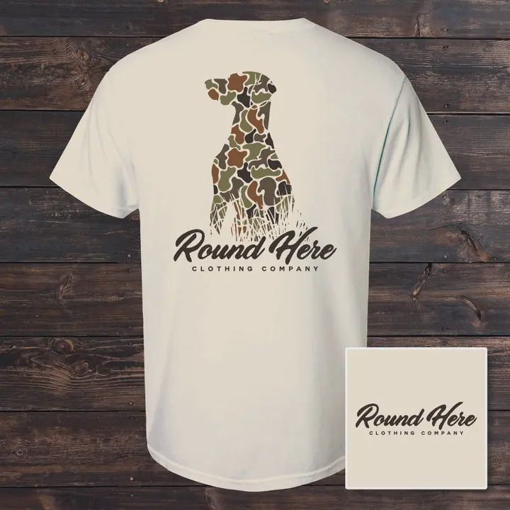 'round Here Clothing Duck Camo Dog