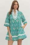 TEAL GREEN MINI DRESS