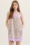 LAVENDER SCALLOPED MINI DRESS