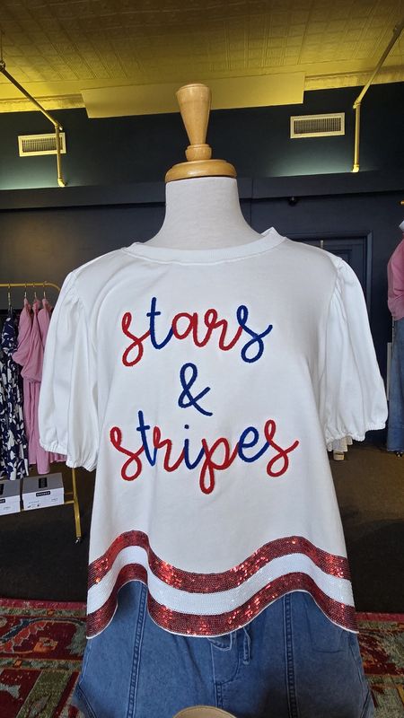 Stars and Stripe Short Sleeved Top
