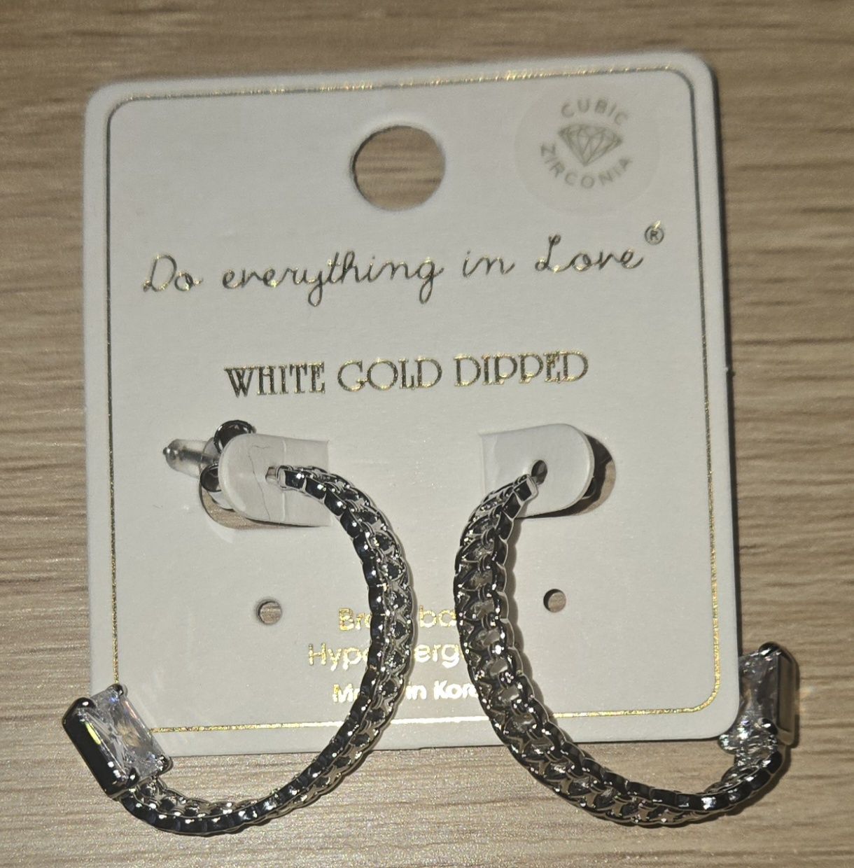 White Gold Dipped Earrings