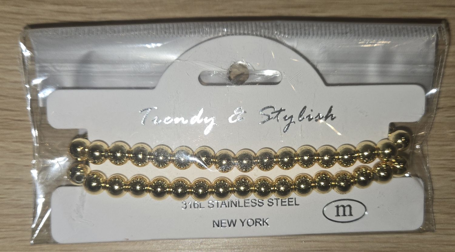 Gold Beaded Bracelets 2 Strands