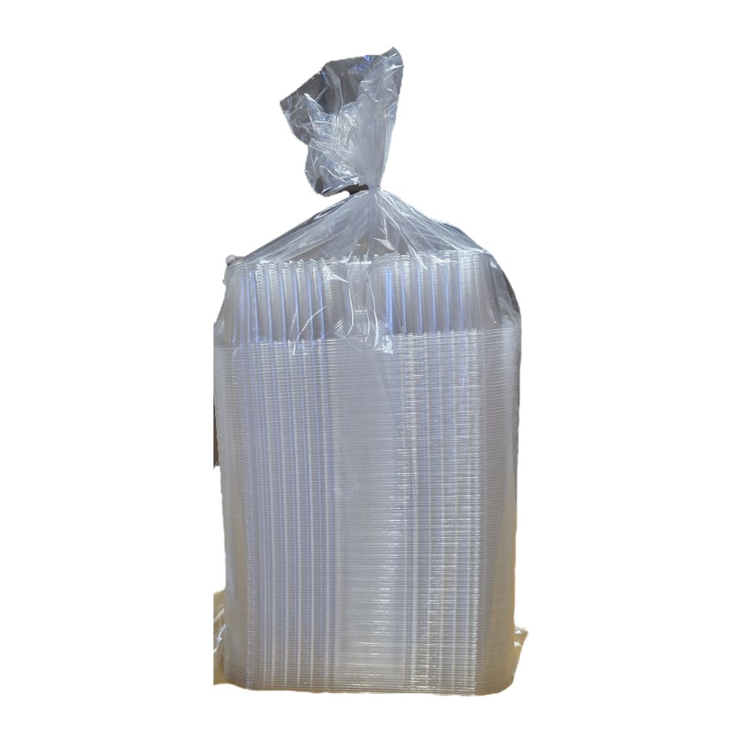 2-Compartment Clear Nacho Trays - SLEEVE