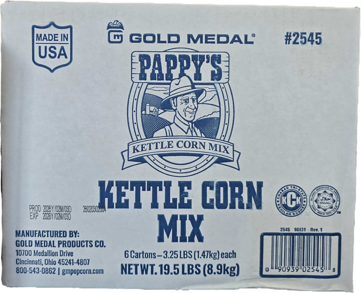 Pappys Kettle Corn Mix - CASE