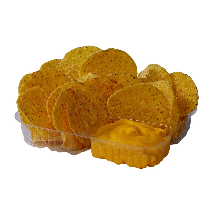 2-Compartment Clear Nacho Trays - CASE
