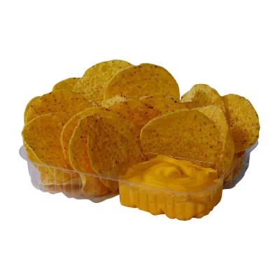 2-Compartment Clear Nacho Trays - CASE