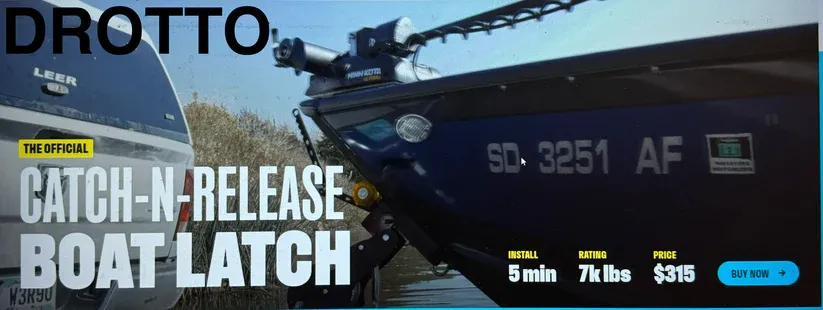 Drotto Catch &amp; Release Boat Latch Model XD375 for 3 .5 â€“ 4" Roller Bracket