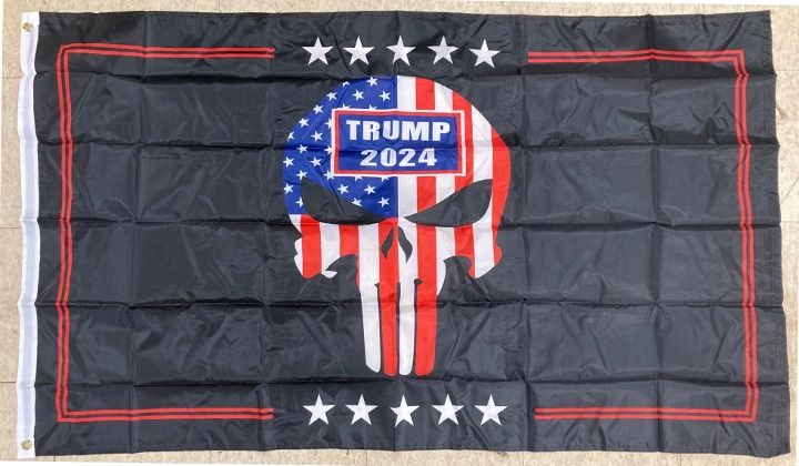 Black Trump Skull Flag 3x5