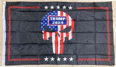 Black Trump Skull Flag 3x5