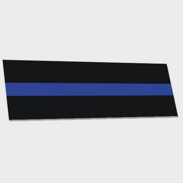 Classic Thin Blue Line Sticker - 3.5 x 11 Inches