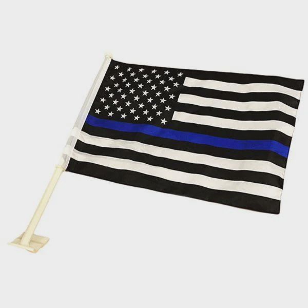 Thin Blue Line Car Flag