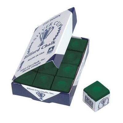 Silver Cup Cue Chalk Green