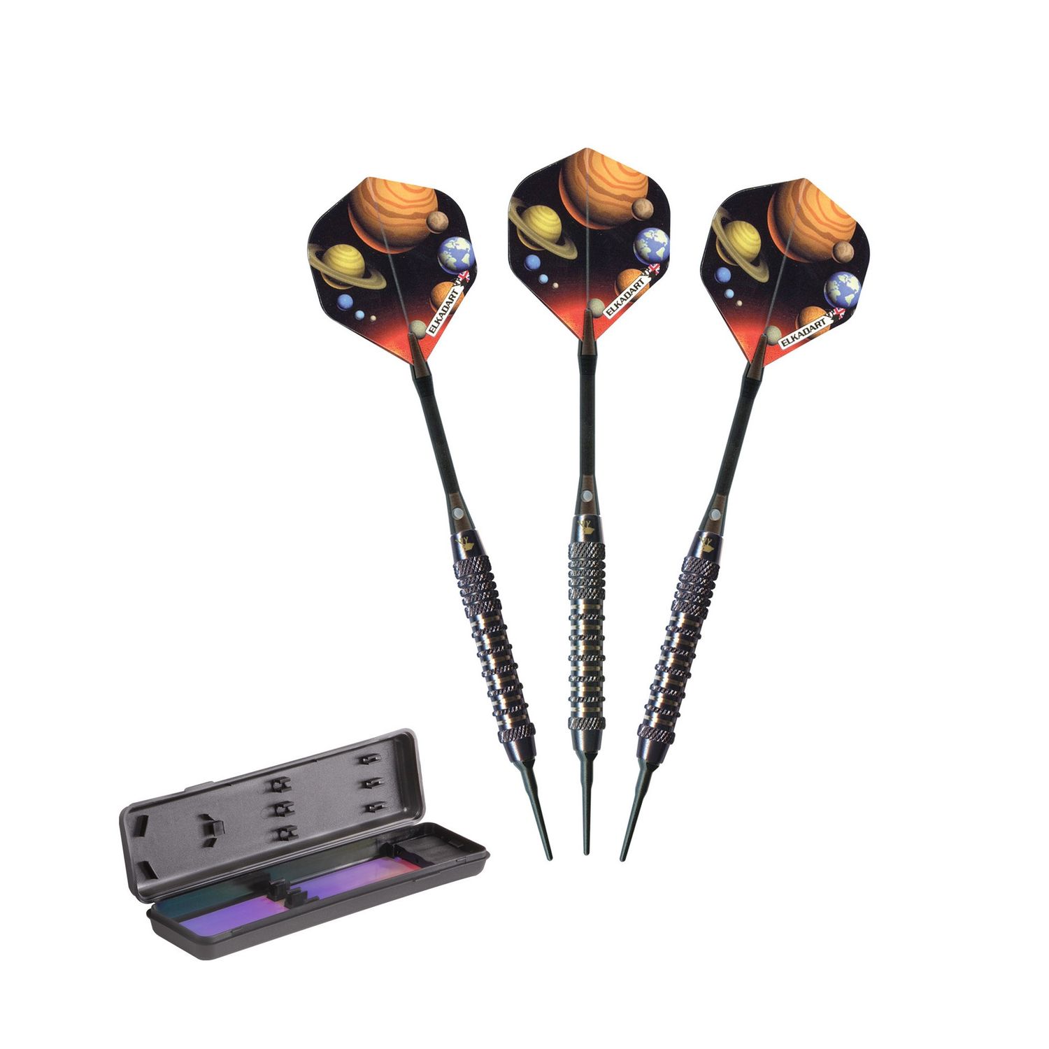 Elkadart Orbital Soft Tip Darts Knurl Ringed Barrel 18 Grams