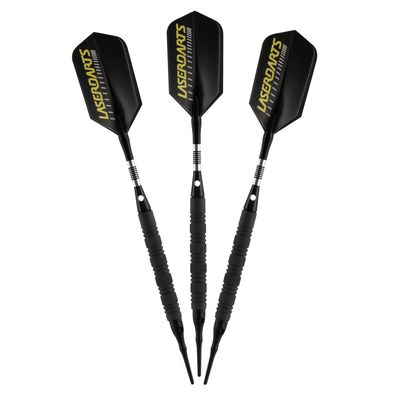 Laserdarts Black Eagles 90% Tungsten Soft Tip Darts 18 Grams