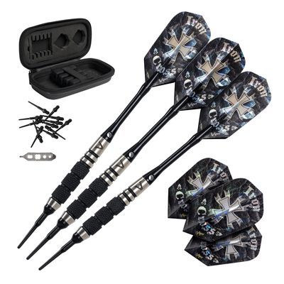 Viper Desperado 80% Tungsten Iron Cross Soft Tip Darts 3 Knurled Rings 18 Grams