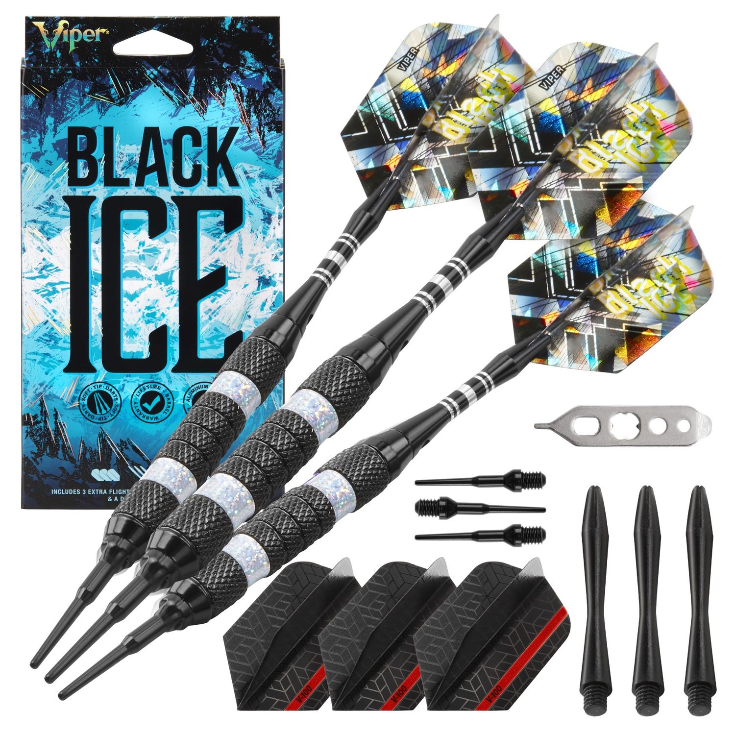 Viper Black Ice Silver Soft Tip Darts 18 Grams