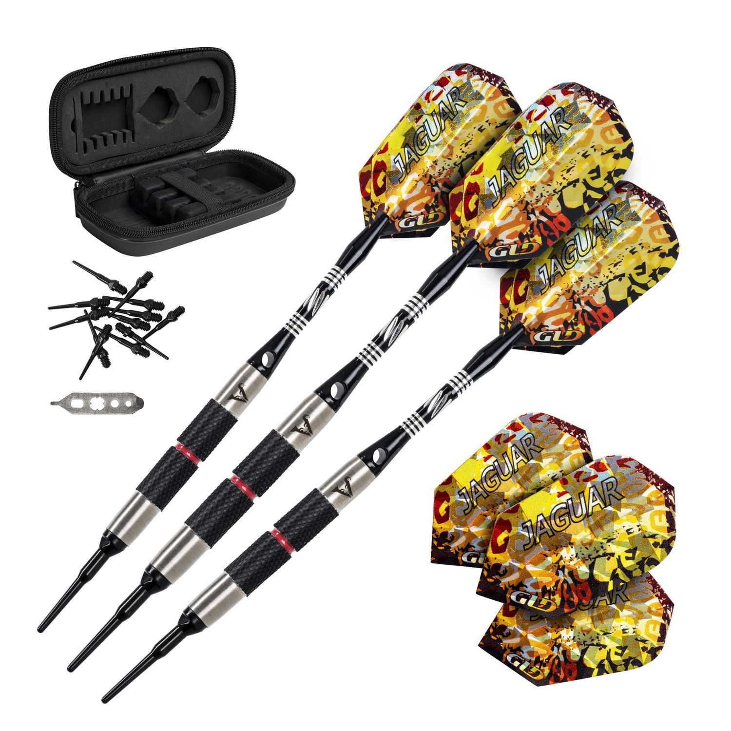 Viper Jaguar 80% Tungsten Soft Tip Darts Silver Barrel 18 Grams