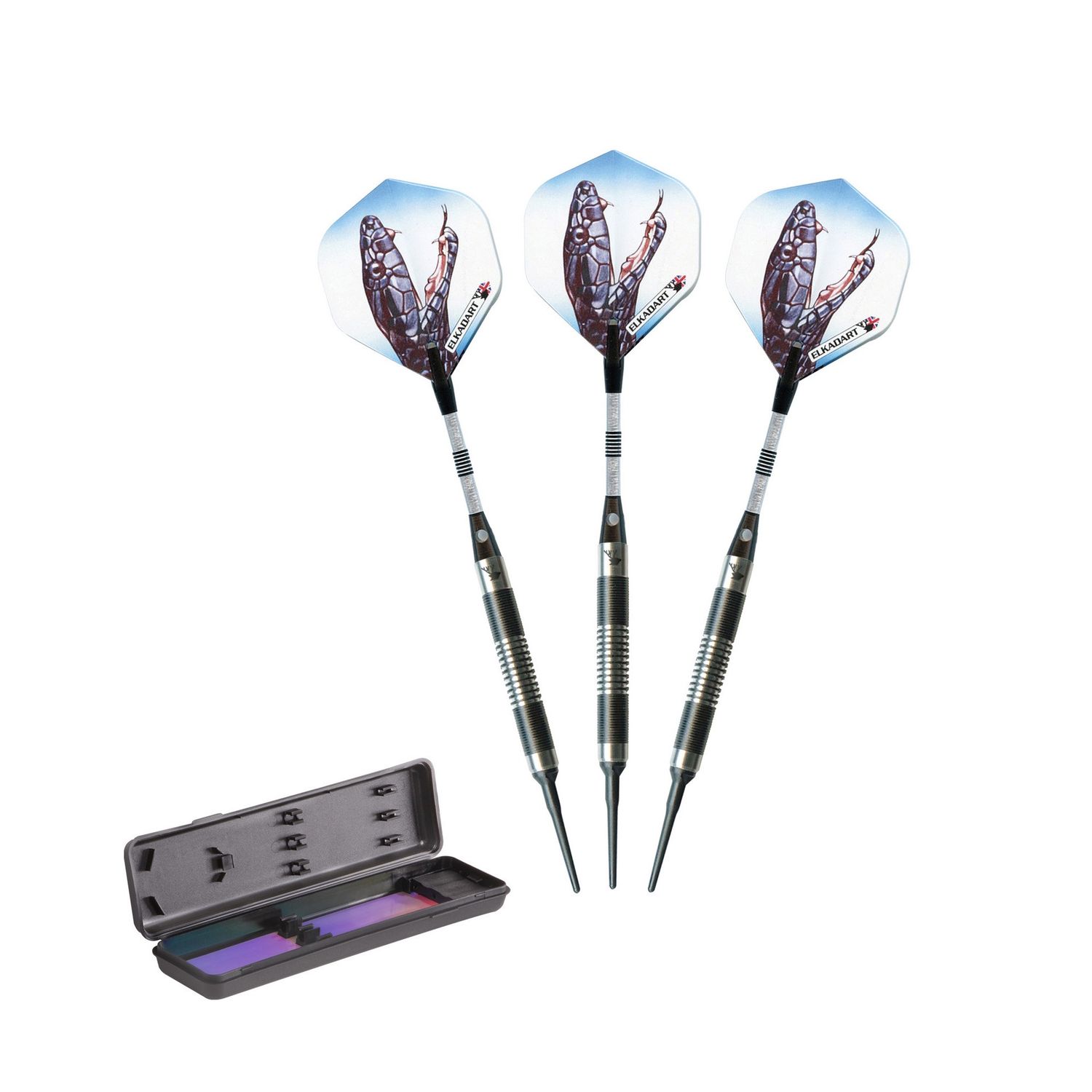 Elkadart Black Mamba 80% Tungsten Soft Tip Darts Thin Barrel 14 Grams