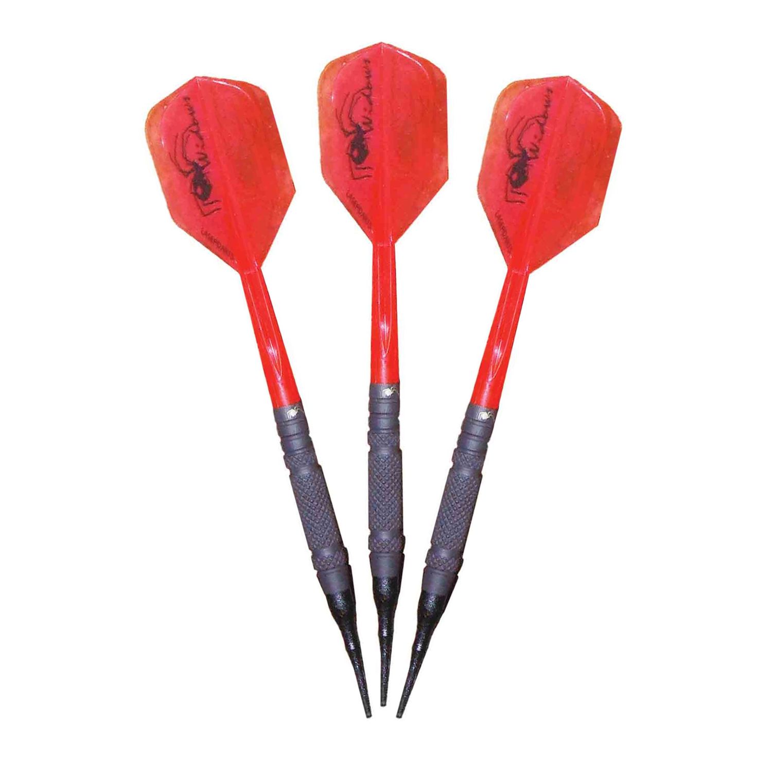 Laserdarts Black Widows 90% Tungsten Knurled Soft Tip Darts 20 Grams