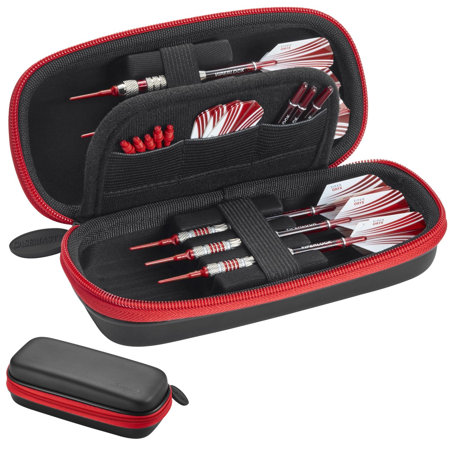 Casemaster Sentry Dart Case with Red Zipper