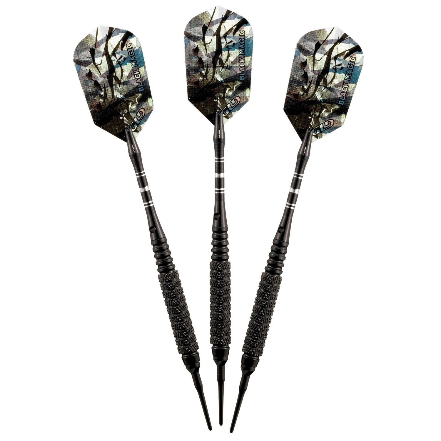 Viper Black Magic Soft Tip Darts 10 Knurled Rings 18 Grams