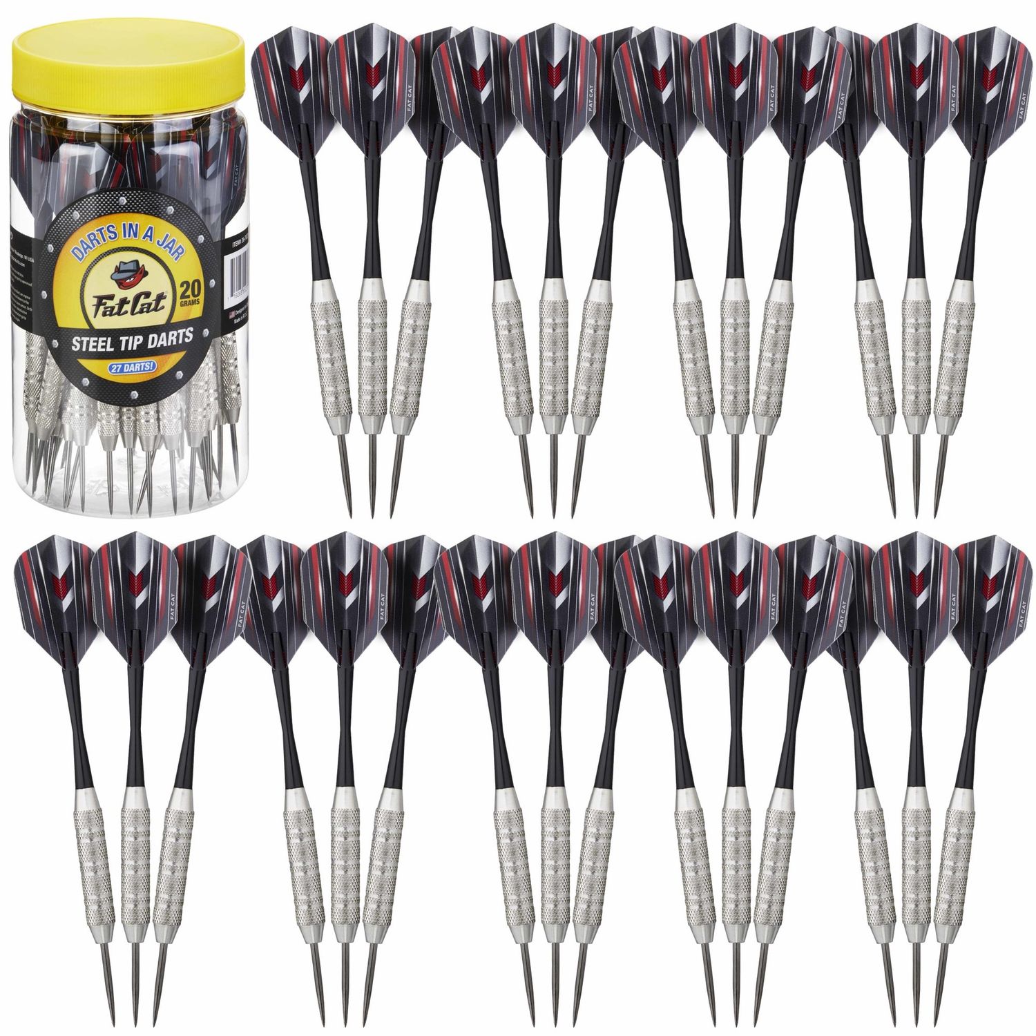 Fat Cat 24 Darts in a Jar Steel Tip 20 Grams