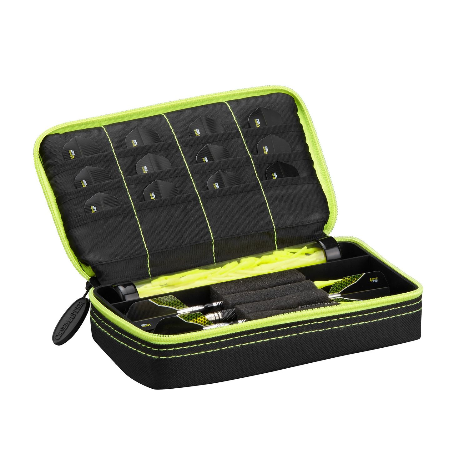 Casemaster Plazma Dart Case Black with Yellow Zipper