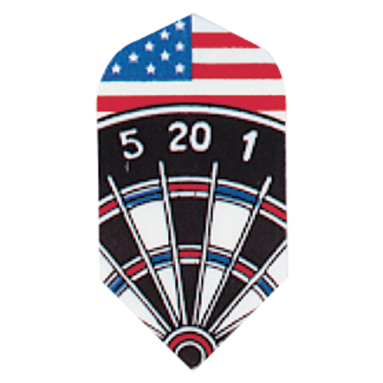 V-75 Poly Royal Hard Flights Slim Flag/Dartboard