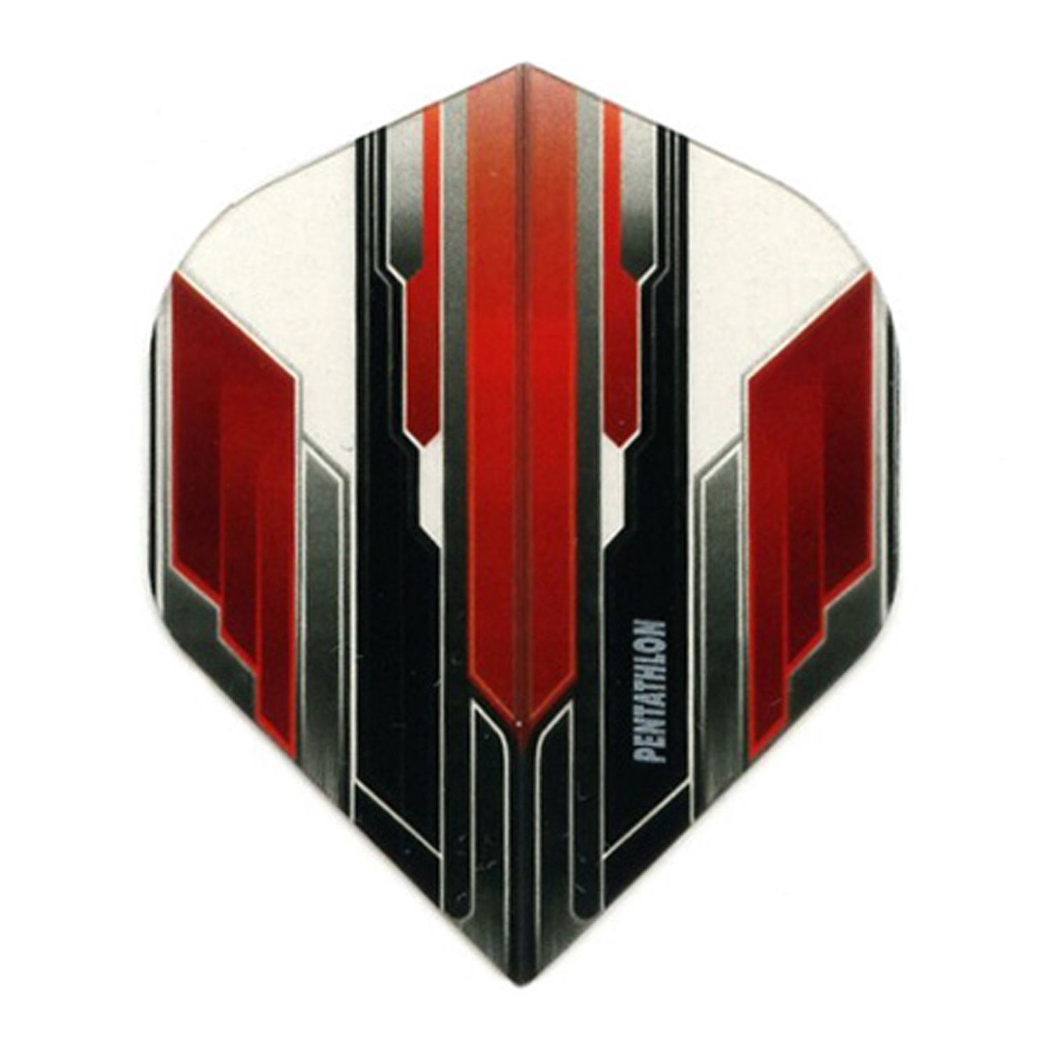Pentathlon Flights - Standard Translucent Design White/Red/Black