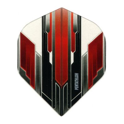 Pentathlon Flights - Standard Translucent Design White/Red/Black