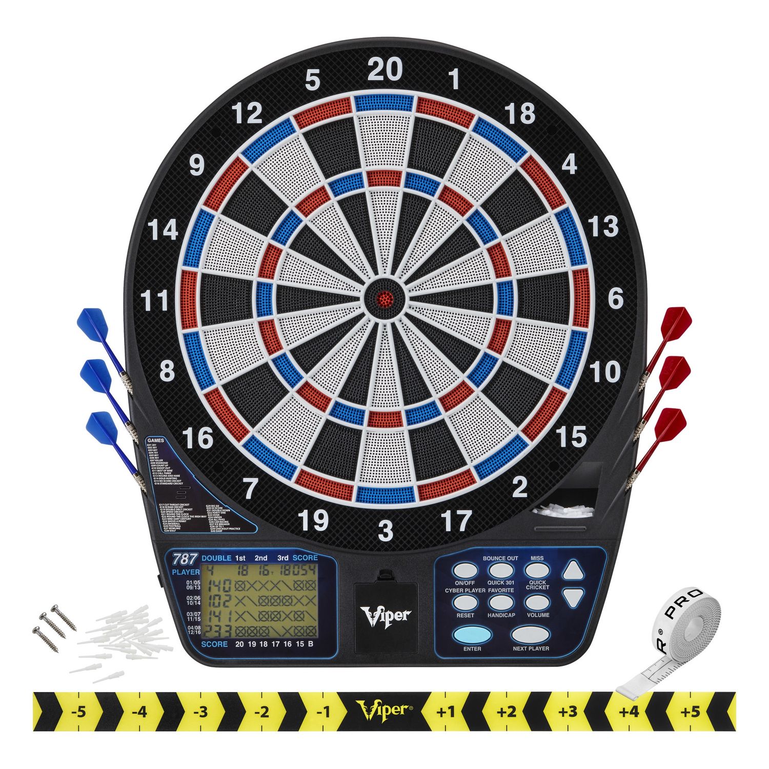 Viper 787 Electronic Dartboard, 15.5" Regulation Target