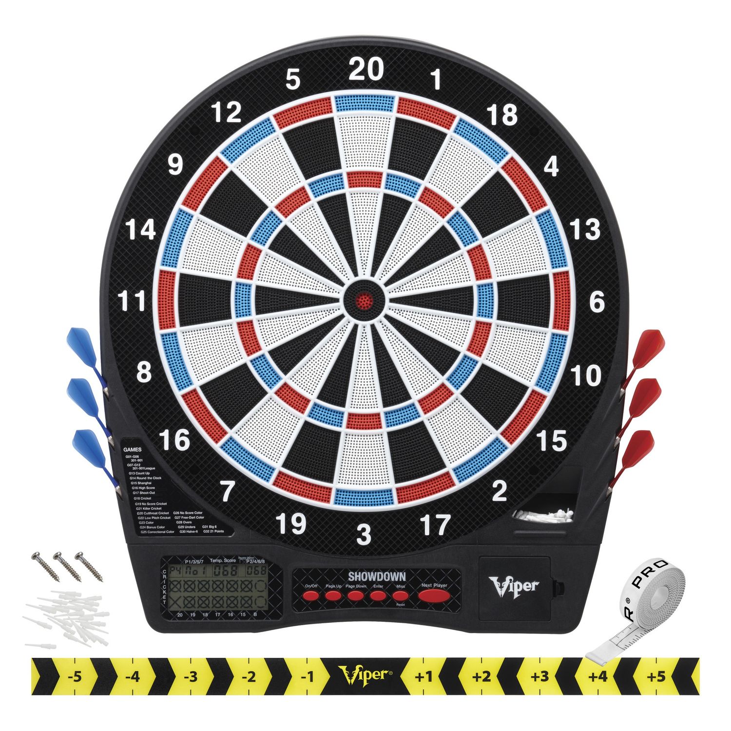 Viper Showdown Electronic Dartboard, 15.5" Regulation Target