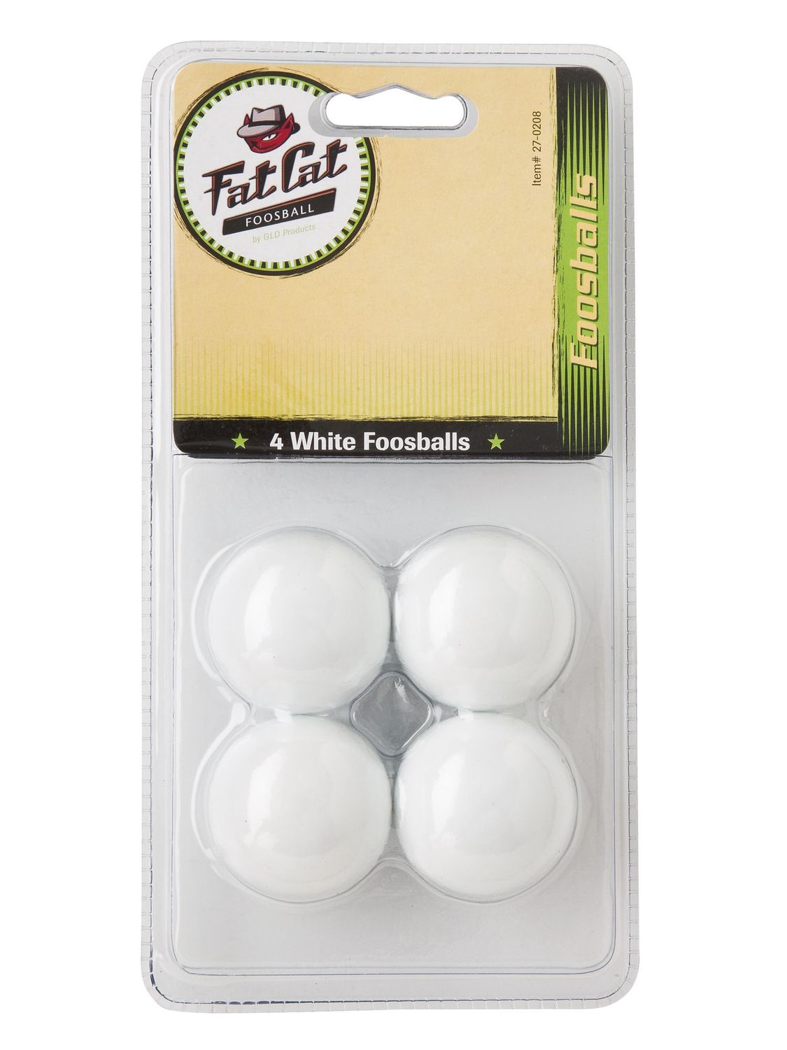 Fat Cat White Foosballs - Set of 4