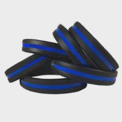 Thin Blue Line Silicone Bracelet Standard