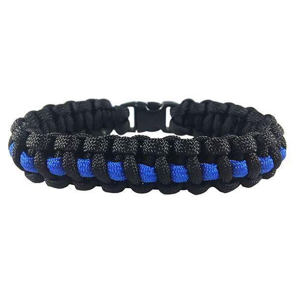 Paracord Survival Thin Blue Line Bracelet Youth