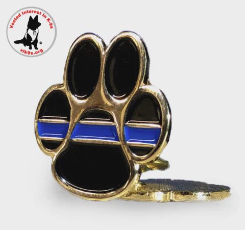 Thin Blue Line Paw Pin