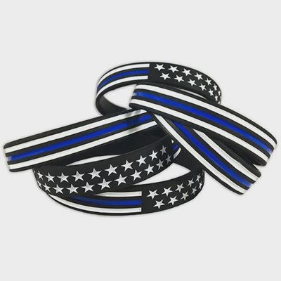 Thin Blue Line American Flag Bracelet XL