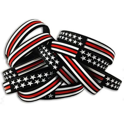 Thin Red Line American Flag Bracelet Small