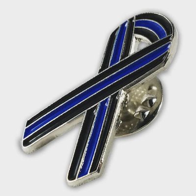 Thin Blue Line Ribbon Pin